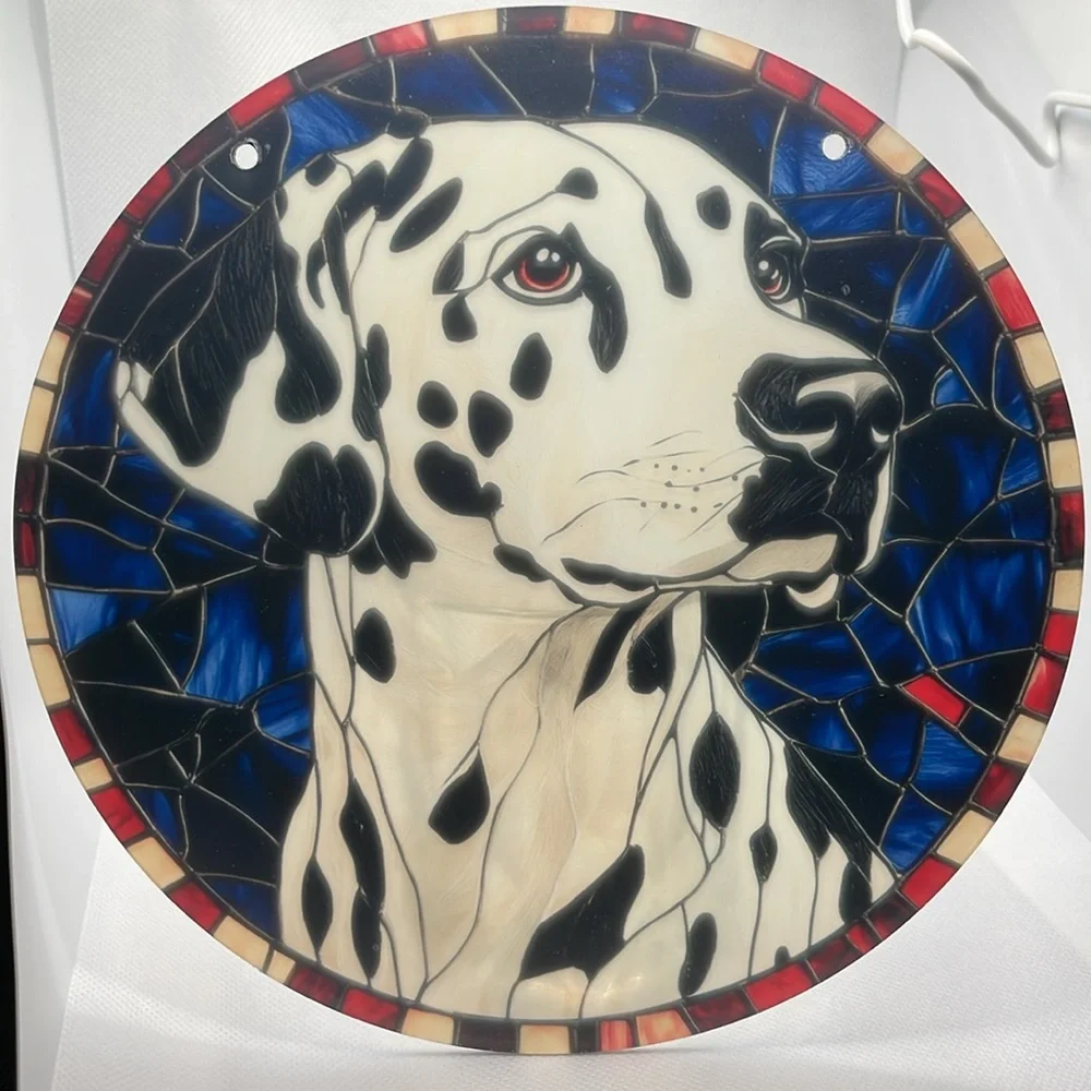 Suncatcher Acrylic Dalmatian Dog Puppy 7.5” Home Cabin Decor Gifts - Picture 2 of 2